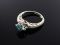 Кольцо из серебра с фианитом Swarovski - 49