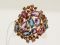 Золотое кольцо с раухтопазом, аметист и родолит - 286