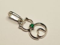 Серебряная подвеска с натуральным изумрудом 0,04 карат - 99