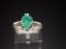 Серебряное кольцо с натуральным изумрудом 1.78 карат - 249